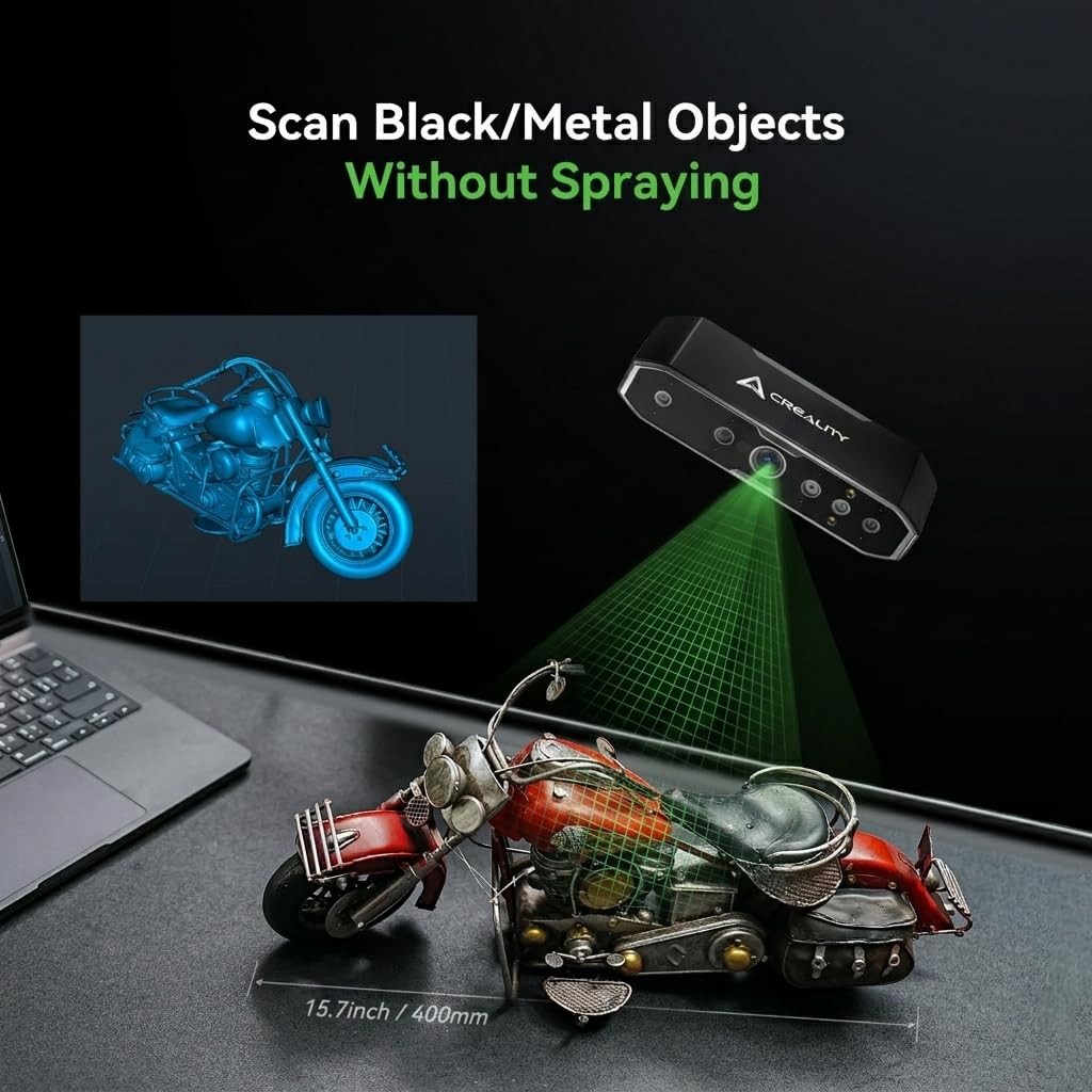 Scanner 3D Creality CR-Scan Otter, quatro lentes para